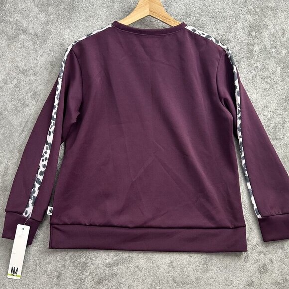 Nicole Miller Sport Sweatshirt Womens Small Purple Long Sleeve Crewneck Top - Picture 9 of 9